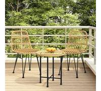 vidaXL Chaises de jardin 2 pcs. 48x62x84 cm rotin PE
