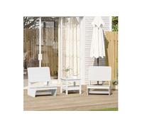 vidaXL Chaises de jardin 2 pcs. Blanc 60x64x70,5 cm Pin massif