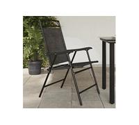 vidaXL Chaises de jardin pliantes lot de 2 – Acier gris et textilène