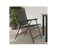 vidaXL Chaises de jardin pliantes 8 pcs. Acier gris et textilène