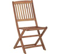 vidaXL Chaises de jardin pliantes en acacia massif – Lot de 4