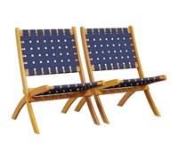 Chaises de jardin pliantes lot de 2 bois d acacia solide tissu