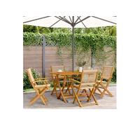 Chaises de jardin pliantes lot de 4 beige bois d acacia massif