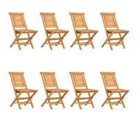 Chaises de jardin pliantes lot de 8 47x63x90cm bois massif teck