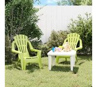Chaises de jardin pour enfants lot de 2 vert 37x34x44 cm PP Vert G