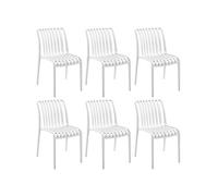 Chaises de jardin résistantes aux intempéries et empilables robustes durables crème