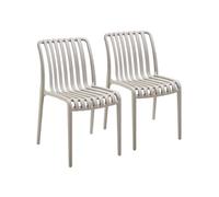Chaises de jardin résistantes aux intempéries et empilables robustes durables taupe