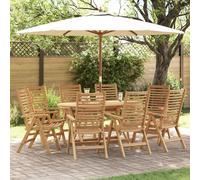 Chaises De Jardin Vidaxl Pliables 8 Pcs En Bois Massif De Teck, Chaises De Jardin Vidaxl 2 Pcs En Bois Massif De Teck