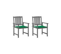 Chaises de metteur en scène avec coussins 2 pcs Gris Acacia