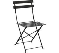 Chaises de patio pliantes Bolero en acier noir (2 pièces)