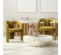 Chaises de salle à manger au design moderne en velours, chaises décoratives rembourrées/chaises de salle à manger/chaises d'appoint seau, fauteuils de cuisine de salon 2 pièces/ensemble de chaises de 