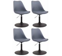 Chaises de Salle à Manger - CLP - Maverick - Lot de 4 - Siège Pivotant - Réglable en Hauteur - Design Moderne