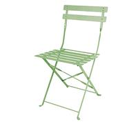 Chaises pliantes Bolero Pavement Style en acier, vert clair (2 pièces)