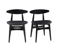 Chaises design noires (lot de 2) WALFORD