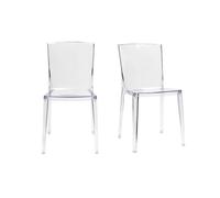 Chaises design transparentes empilables intérieur - extérieur (lot de 2) ISLAND