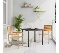 vidaXL Chaises de jardin empilables - Lot de 2 - Marron et gris - 54 x 56 x 90 cm