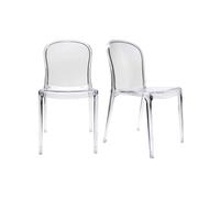 Chaises empilables design transparentes (lot de 2) THALYSSE