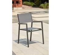 Concept Usine Chaises empilables Lae – Aluminium gris – Lot de 4