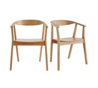 Chaises en bois clair (lot de 2) bahia