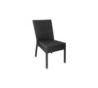 Chaises en rotin PE - BOLERO - Boléro - Anthracite - Lot de 4 - Empilables