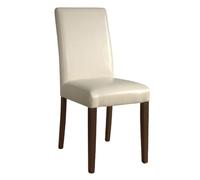 Chaises en simili cuir crème Bolero - x 2 - Bois Bois G