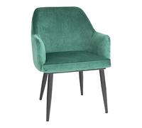 Chaises en velours Bolero Lia vertes (lot de 2)