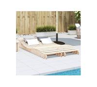 vidaXL Bains de soleil 205×60×31,5 cm pin massif – Lot de 2