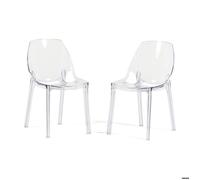 Chaises - Luce - Polycarbonate - Transparentes - Lot de 2 - Design moderne et élégant