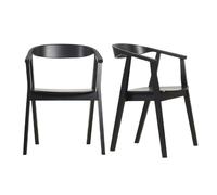 Chaises noires en bois (lot de 2) bahia