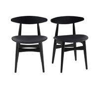 Chaises design noires (lot de 2) WALFORD