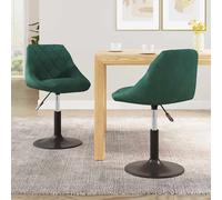 VidaXL Chaise pivotante - Vert foncé