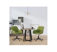 vidaXL Chaises pivotantes à manger lot de 2 Vert clair Velours3103380 Vert clair G