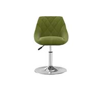 vidaXL Chaises pivotantes de salle à manger 2 pcs Vert clair Velours Vert