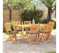 Chaises Pliables 6 Pièces VIDAXL - Acacia Gris