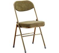 Chaises Pliante Chaise Pliante Confortable Chaise Commerciale De Bureau Rétro, Chaise Pliante Confortable en Velours Côtelé, Chaise D'événement De Conception Ergonomique (Color : Olive Green, S : 46