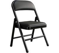 Chaises Pliante Chaises Rembourrées Pliantes Président De Conférence De Formation De Bureau, Chaise Dinante Se Pliante De Ménage, Chaise À Dossier De Dortoir Légère (Color : Noir, S : 45 * 45 * 79cm)