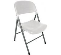 Chaises pliantes blanches et grises - x 2