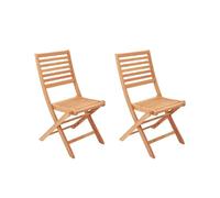 Chaises pliantes en eucalyptus FSC - Lot de 2