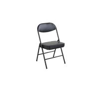 Chaises pliantes noires en acier avec assise rembourrée lot de 4