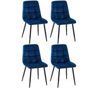 Chaises salle à manger Antibes - Velours (4 pièces)