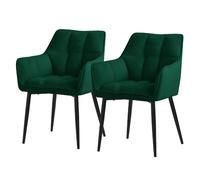 Chaises Salle à Manger ML-Design - Vert Foncé - Lot de 2