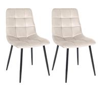Chaises salle à manger Tilde velours - Lot de 2