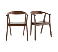 Chaises scandinaves en bois foncé (lot de 2) BAHIA