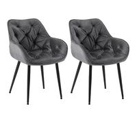 Chaises Tanna Velours - Lot de 2