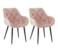 Chaises Tanna velours - Set de 2