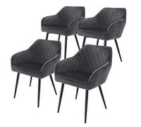 Chaises velours Anthracite
