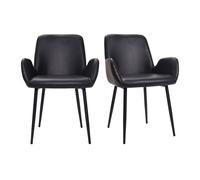 Chaises vintage noires (lot de 2) TIKA