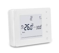 Chakedix Thermostat Programmable Mural 220V pour Chaudière, Sonde NTC, LCD | Chakedix thermostat programmable 2 fils, écran LCD, programmation hebdomadaire et précision ±0,5°C pour chaudière gaz.