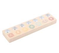 Chakra Bougeoir énergétique en bois - Design élégant pour 7 bougies coniques, ambiance holistique, méditation et yoga, artisanat, détails complexes, décoration d'intérieur spirituelle polyvalente