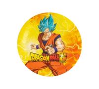 Chaks 8 Assiettes 23cm en carton Dragon Ball Z - Jaune